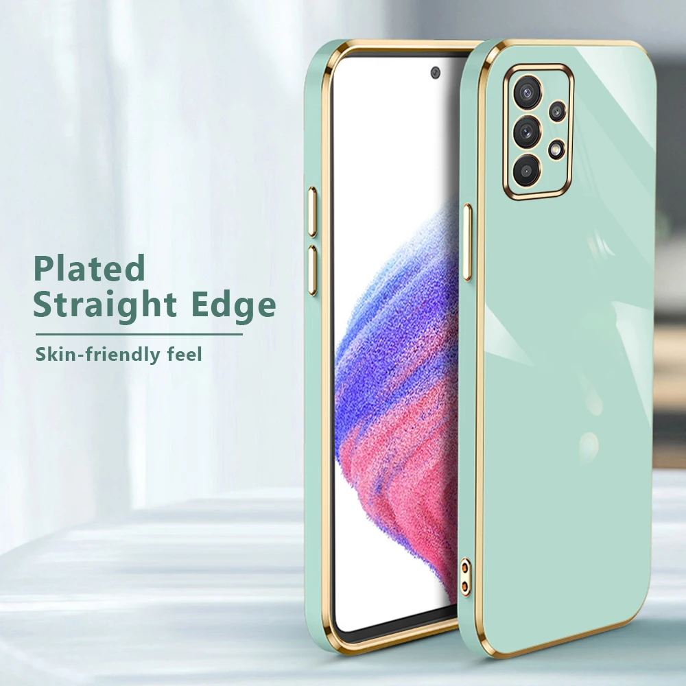 Новый гальванический чехол с прямыми краями для Samsung Galaxy A53 5G 6 5 &quotSamsung SamsungA53 A 53 53A