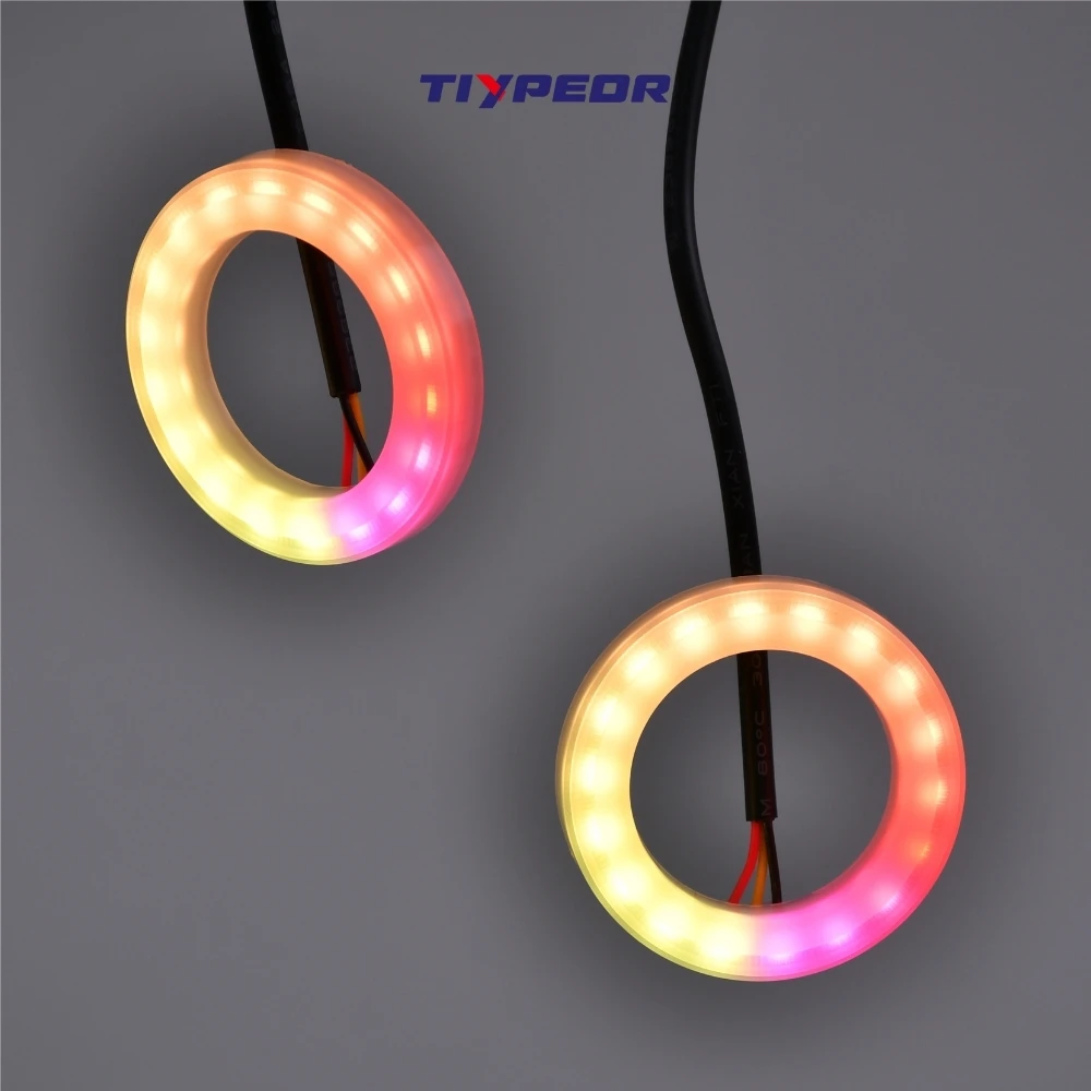 Фото Новые светодиодные кольца TIYPEOR 50 мм RGB с управлением, с крышкой, для подсветки логотипа BMW и логотипа YAMAHA №4