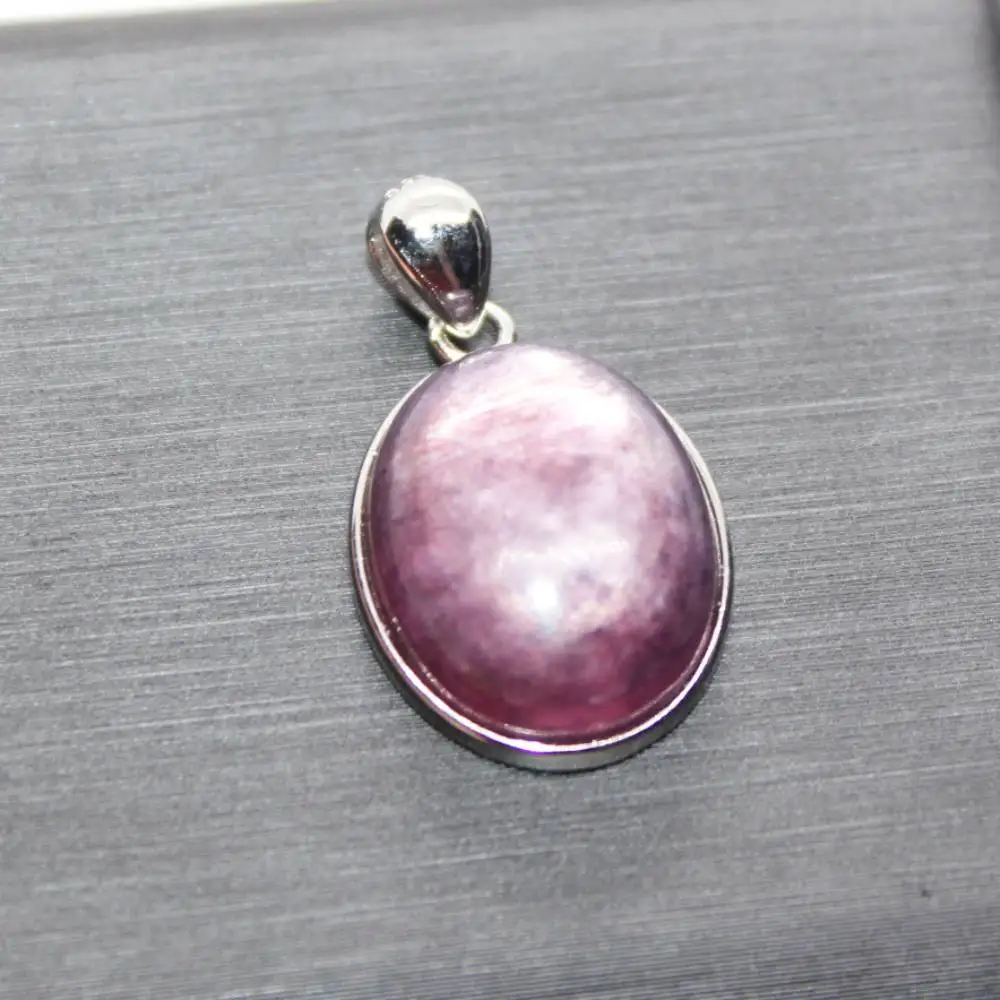 

1 шт. 100% натуральный фиолетовый красный lepidolite 925 пробы серебряный кулон около 14*17 мм