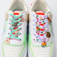 shoe decorations sneakers shoelace charms rainbow heart flower shoelaces women metal buckle decorative af1 accesories girl 1pcs