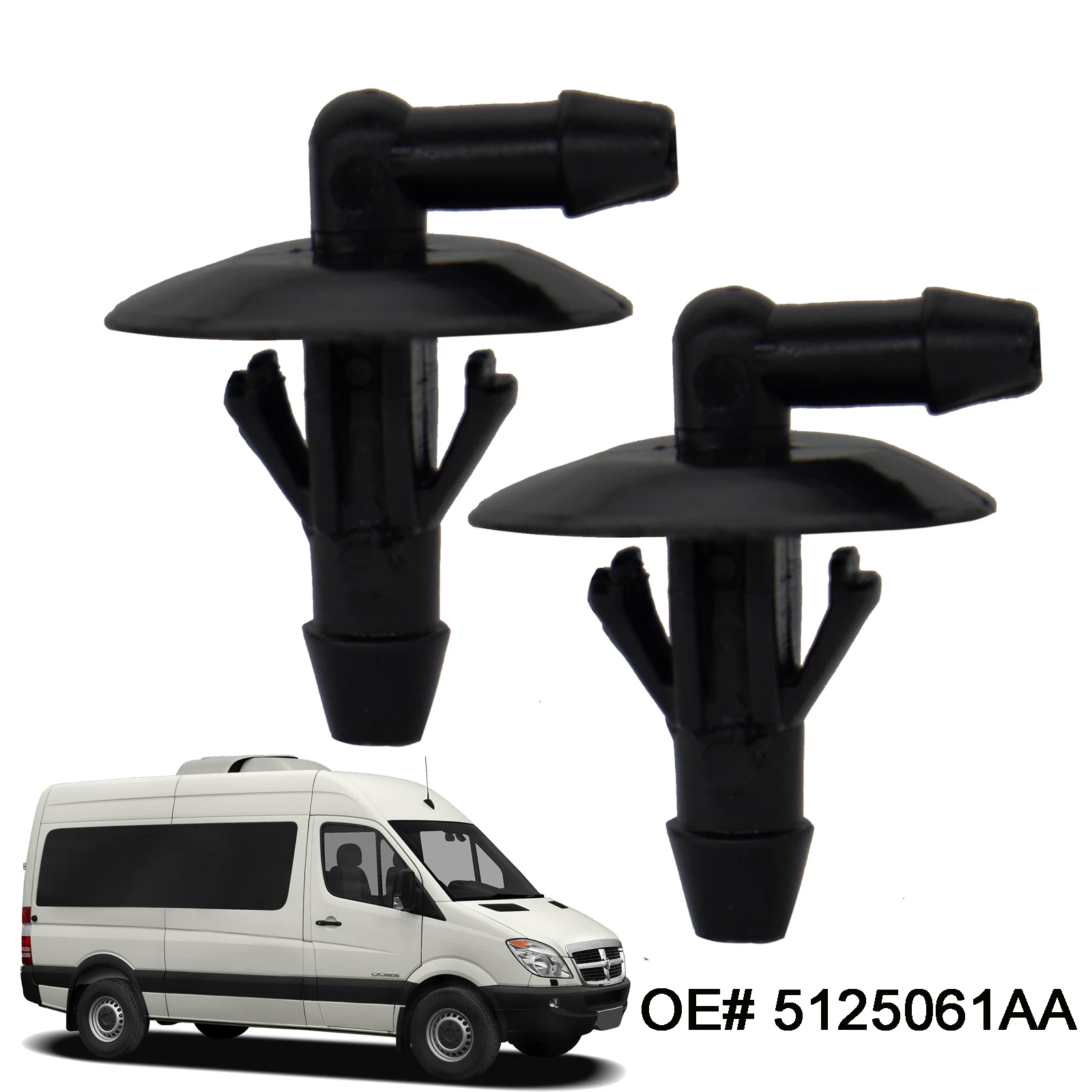 

2 шт./компл., разъем для шланга омывателя лобового стекла автомобиля для Mercedes-Benz Dodge Freightliner Sprinter 2500 3500 MB100 MB140 Auto