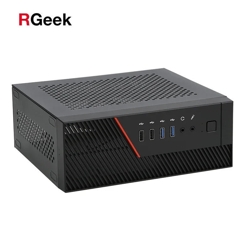 Фото Корпус для ПК RGeek SPCC 0.8mm Mini ITX, горизонтальная/вертикальная установка, с 4xUSB №2