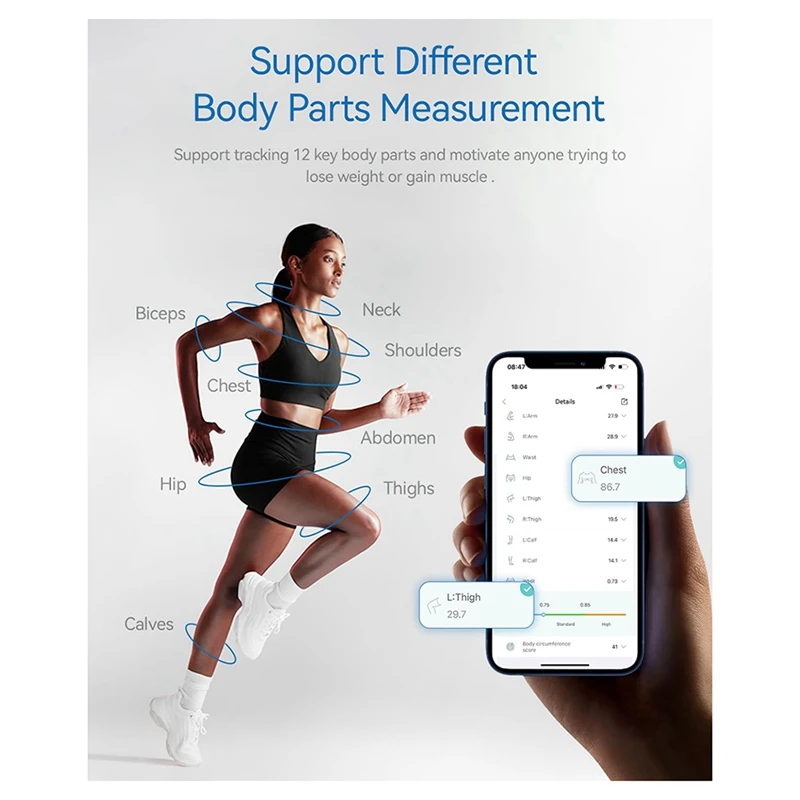 Умная измерительная лента для тела с приложением Bluetooth-рулетка фитнеса измерения