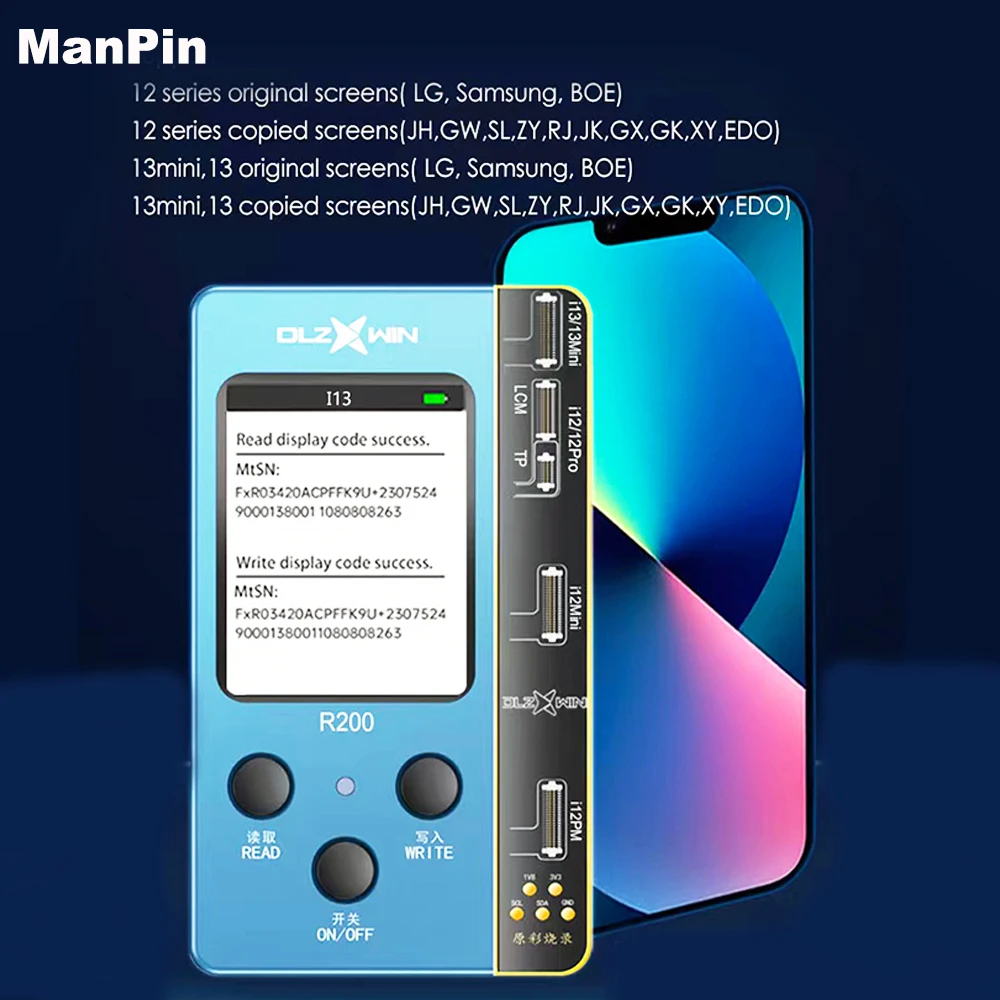 Kup R200 True Tone Recover Dla IPhone 13 Mini 12 Pro Max 11 XS X 8 Plus Ekran LCD Wyświetlacz Czujnik światła Otoczenia Naprawa Programatora