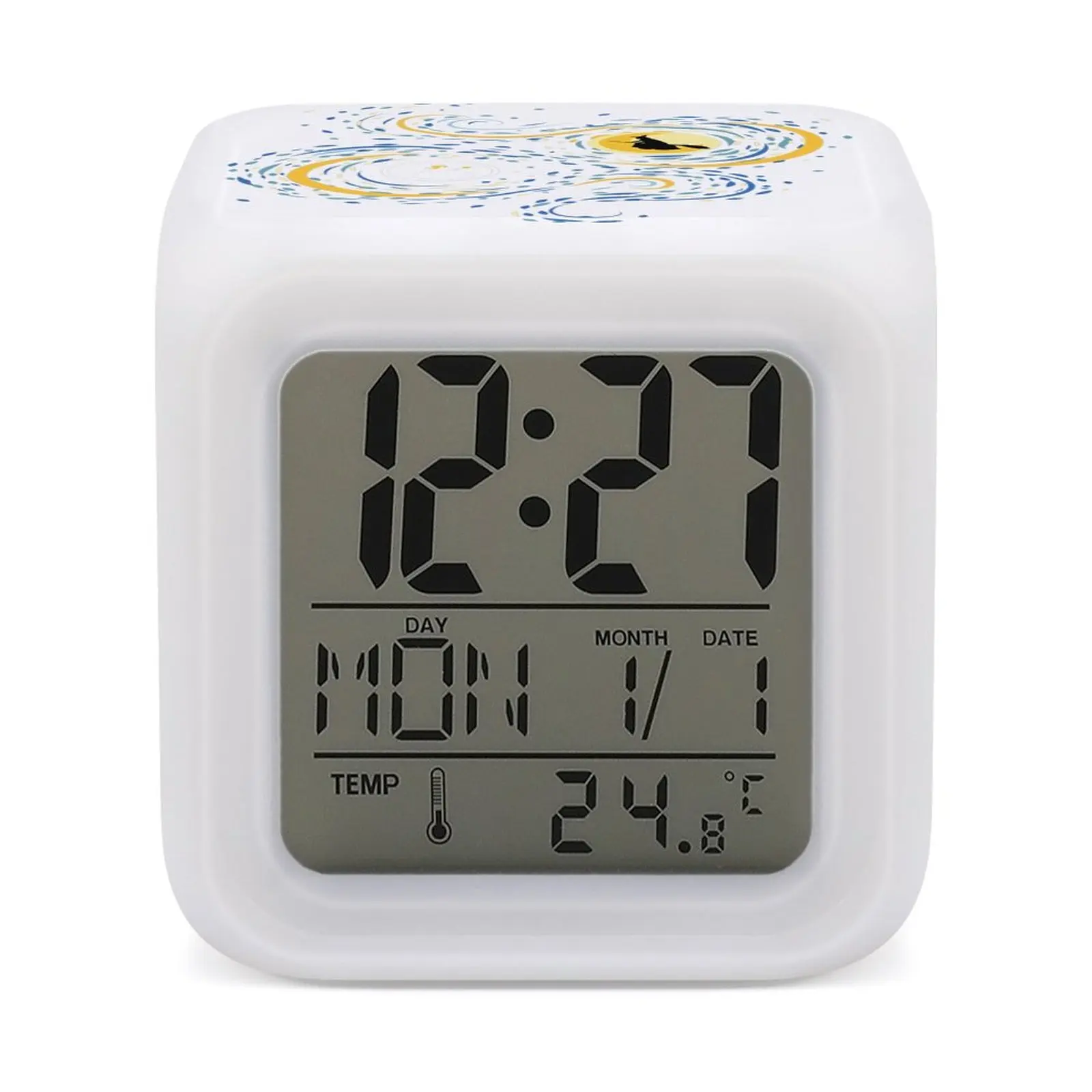 

DIY Mute Witches of Oz Oz And Wizards LED Display Novelty Colorful Color Changing Alarm Clock Office Cool Chronograph Will Glow