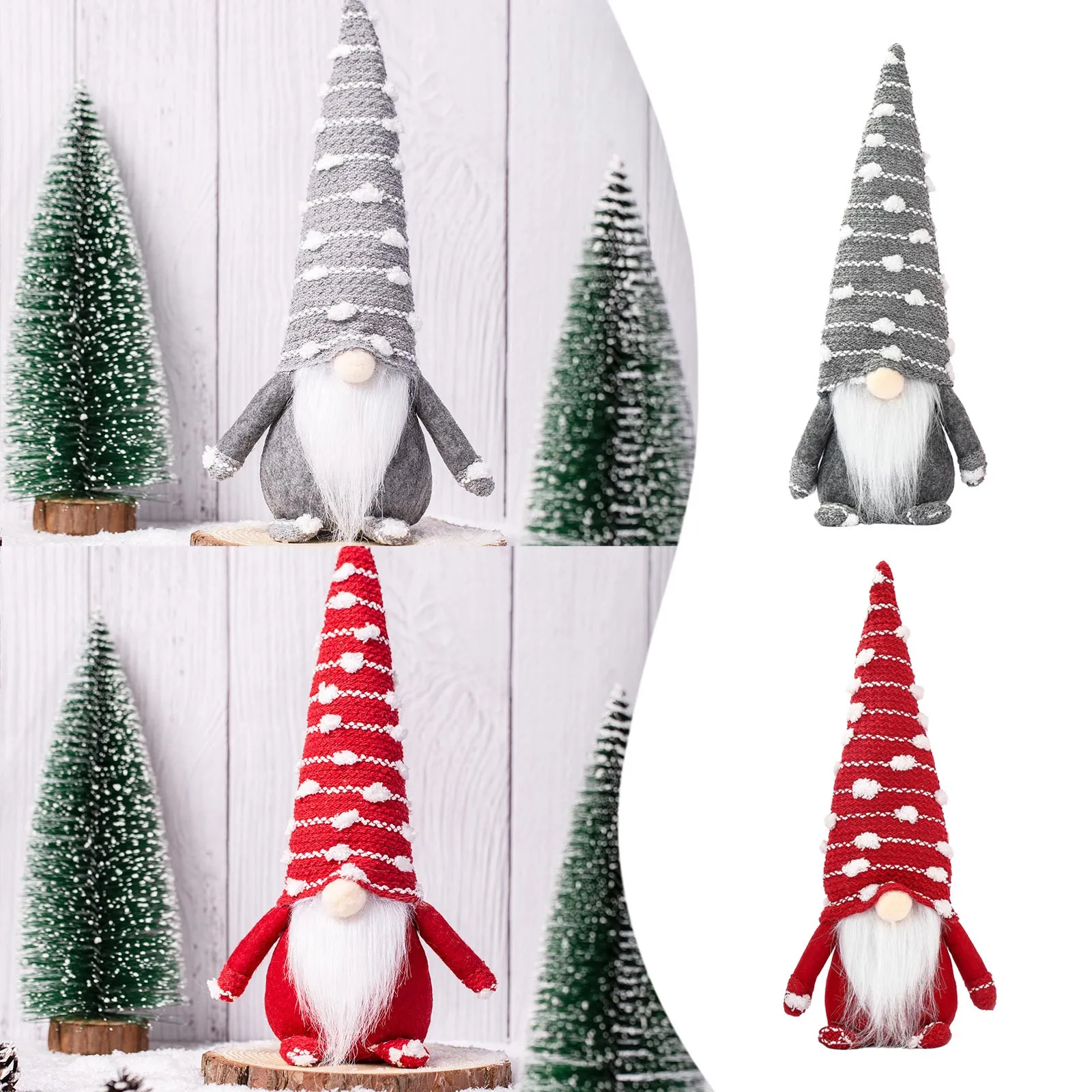 

Christmas Decoration Supplies Faceless Doll Gnome Figurine Old Man Woolen Snowflake Window Ornament Rooster Garden Statue