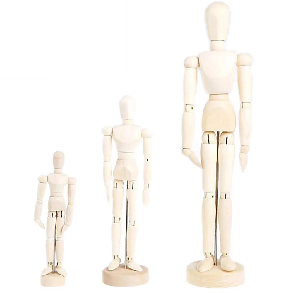 4.5/5.5/8 Inch Paint Sketch Wooden Man Model Artist Movable Limbs Doll Male Wooden Toy Art Draw Action Figure Mannequin Kids Toy