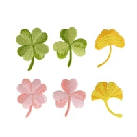 clover cloth stickers clothes pants decorative patch small hole heart appliques embroidered heart patches