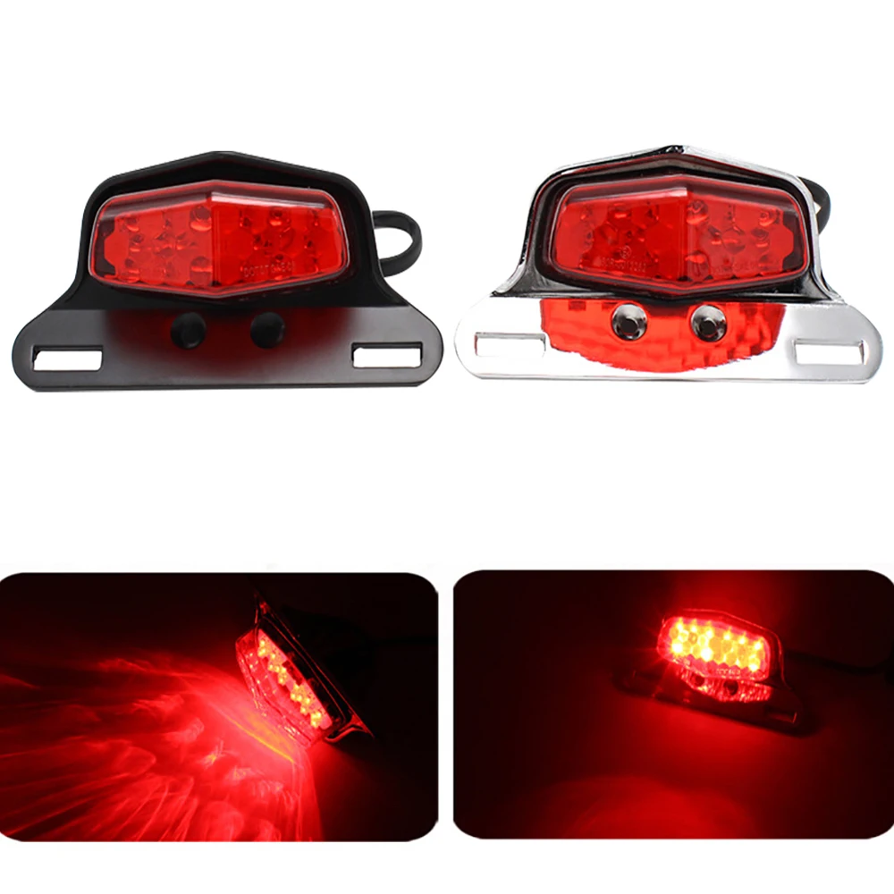 

12V Universal Motorcycle Rear LED Tail Light Brake Signal Indicators for Motorcycles Off-road Vehicles Motorcycle Accessories