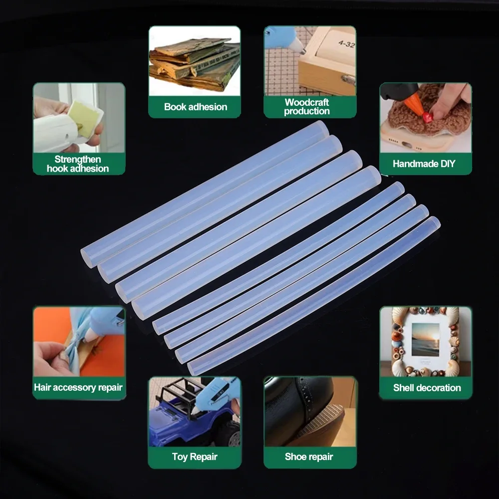 10/1 шт. прозрачный термоплавкий клей-карандаш 7 мм/11 мм прочные вязко-карандаши для