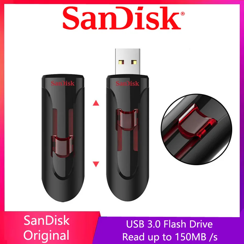 

SanDisk Cruzer Glide CZ600 usb3.0 Pen Drives 16GB 32GB Super Speed USB3.0 Flash Drive 128GB 256GB USB 3.0 Pendrive 64GB U Disk