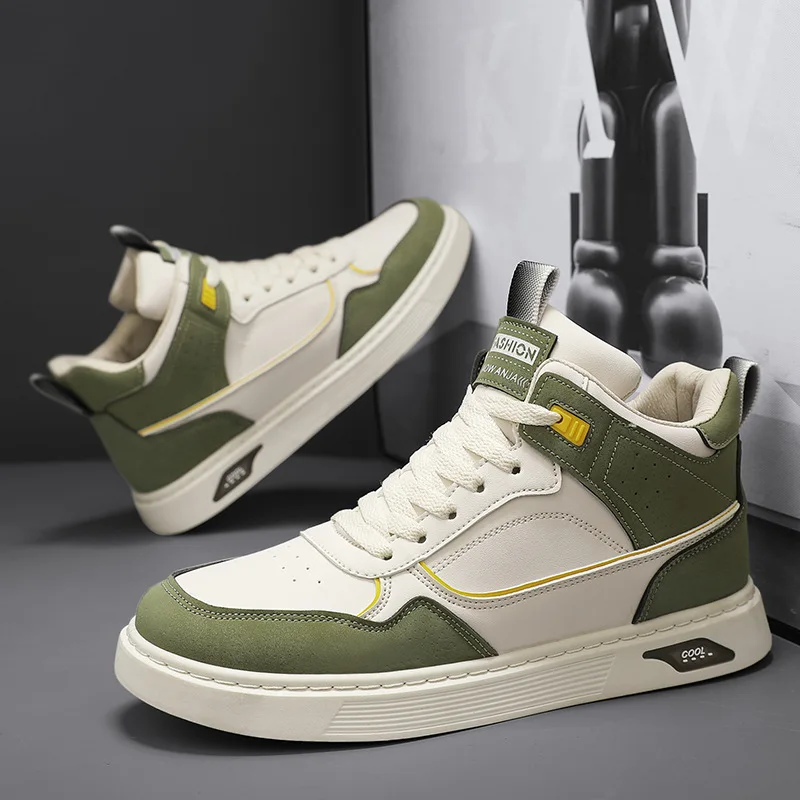 Новая Всесезонная Мужская обувь с высоким верхом модная универсальная