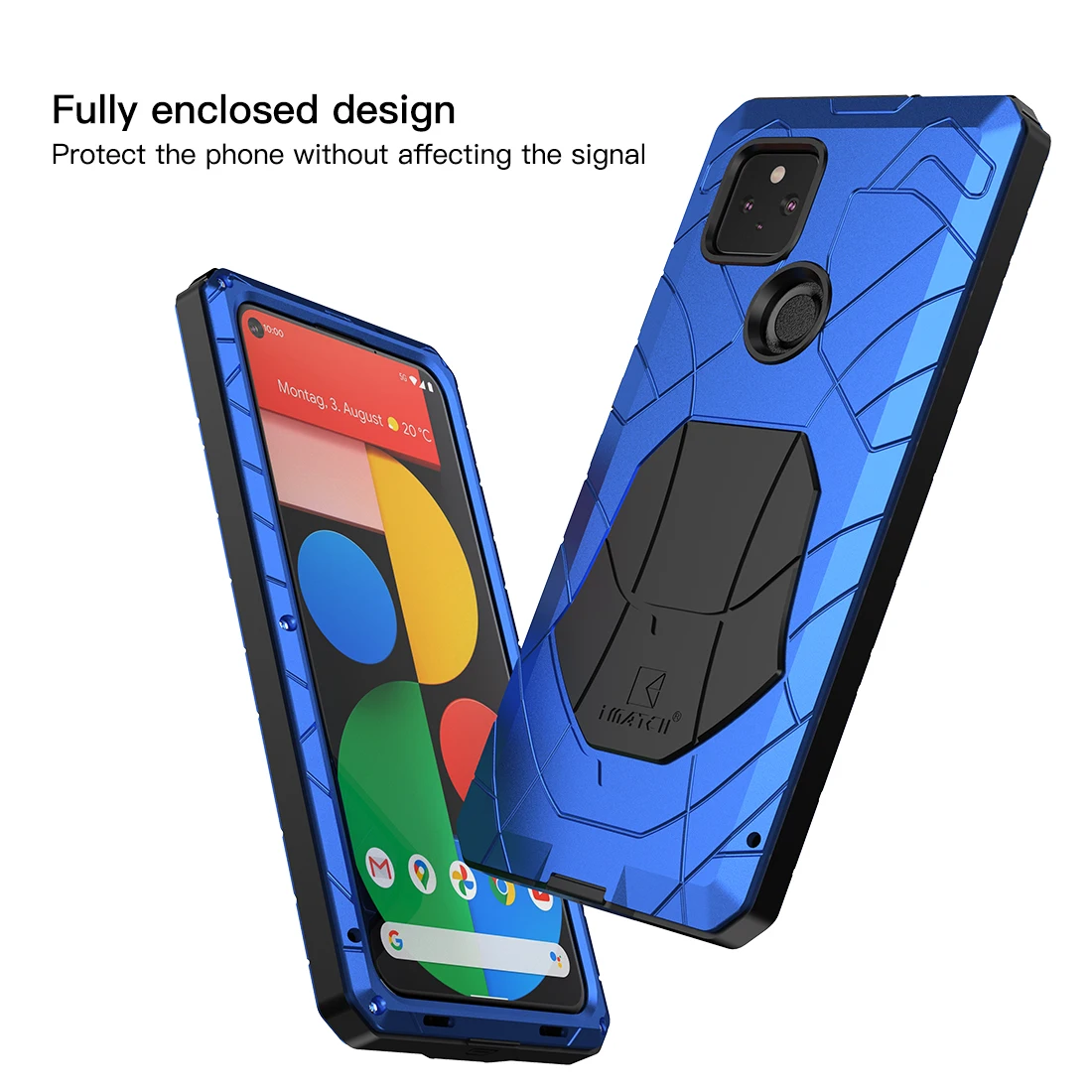 Imatch Phone Cases For Google Pixel 6A 5A 7 6 Pro Hard Aluminum Metal Heavy Duty Protection Fashion Cover Case With Shockproof