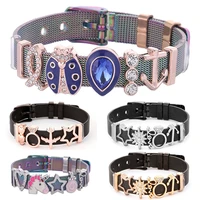 silver plated bracelet charms bracelets beads diy jewelry heart lock love unicorn ladybug sunflower bike pentagram for women