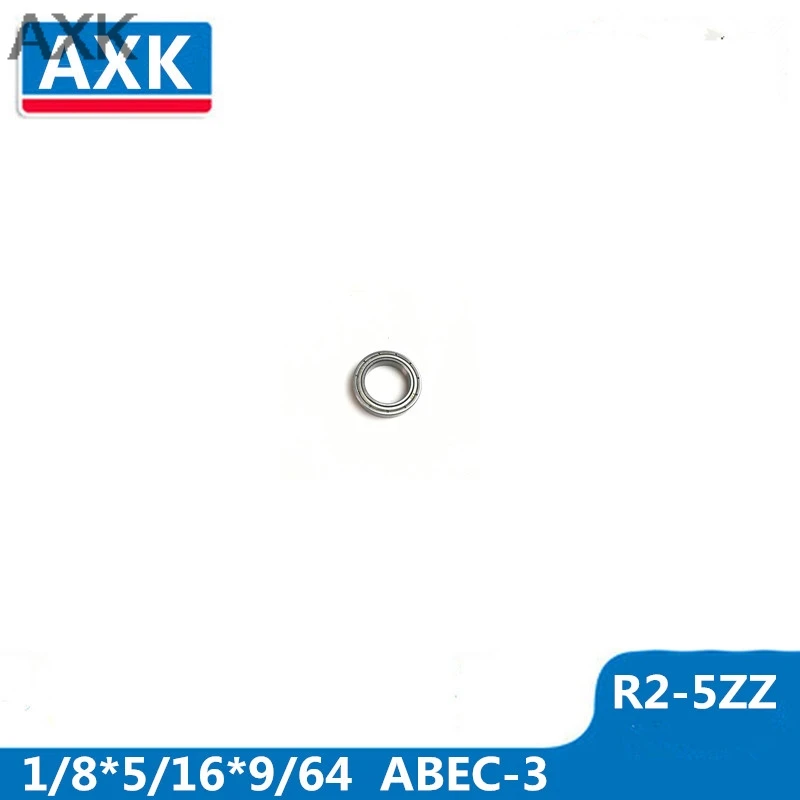 

AXK R2-5zz Bearing Abec-3 (10pcs) 1/8"x5/16"x9/64" Inch Miniature R2-5 Zz Ball Bearings For Rc Models