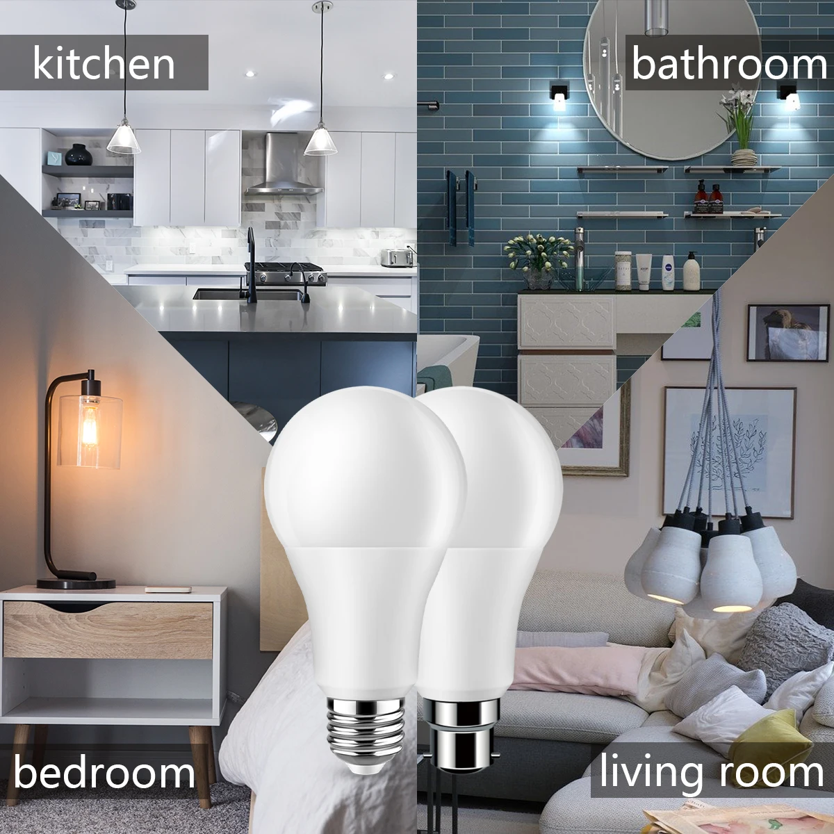 1-10 шт. светодиодные лампы ahorro de Energy A60 AC120V 220V E27 B22 15W 100LM/W супер яркий теплый белый