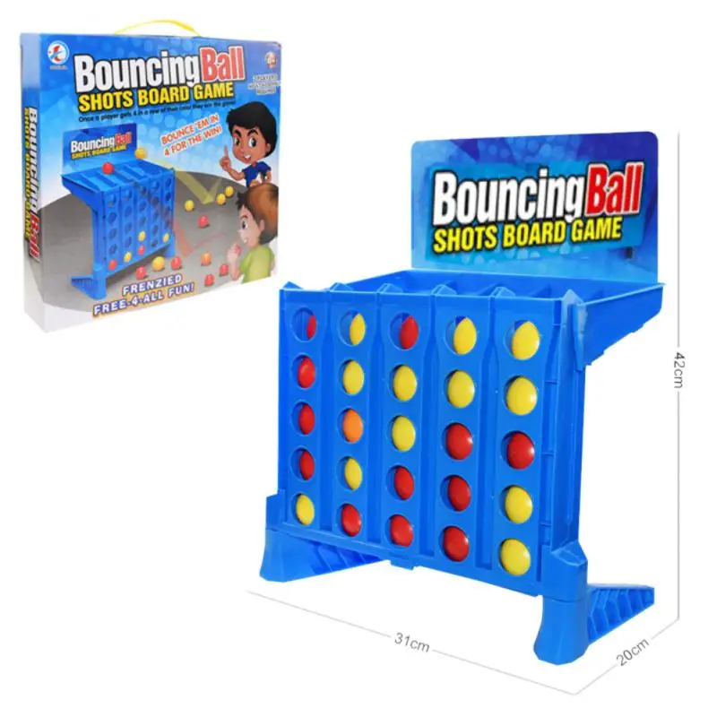 

1 Set Bouncing Linking Shoting Game Four-Line Jump Ball Party Board Game Children Finger Basketball Shooting Educational Toys
