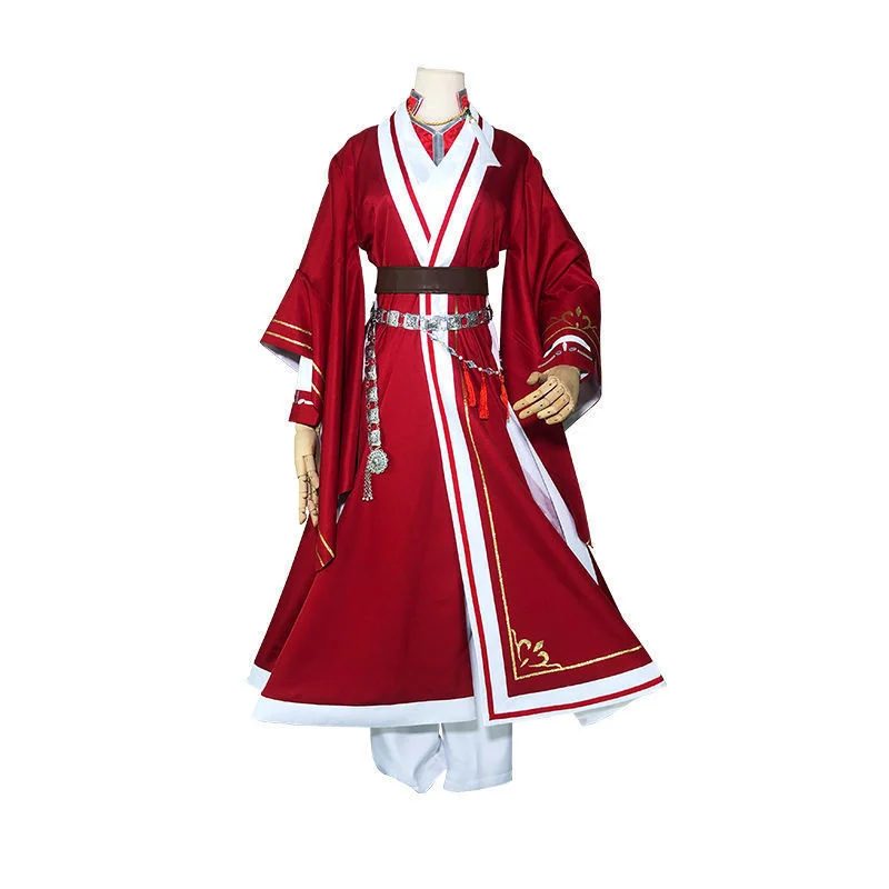 

Tian Guan Ci Fu Cosplay Costume Desperate Ghost King Hua Cheng Cosplay Costume Halloween Hanfu Costumes Juvenile Red Dress Wig