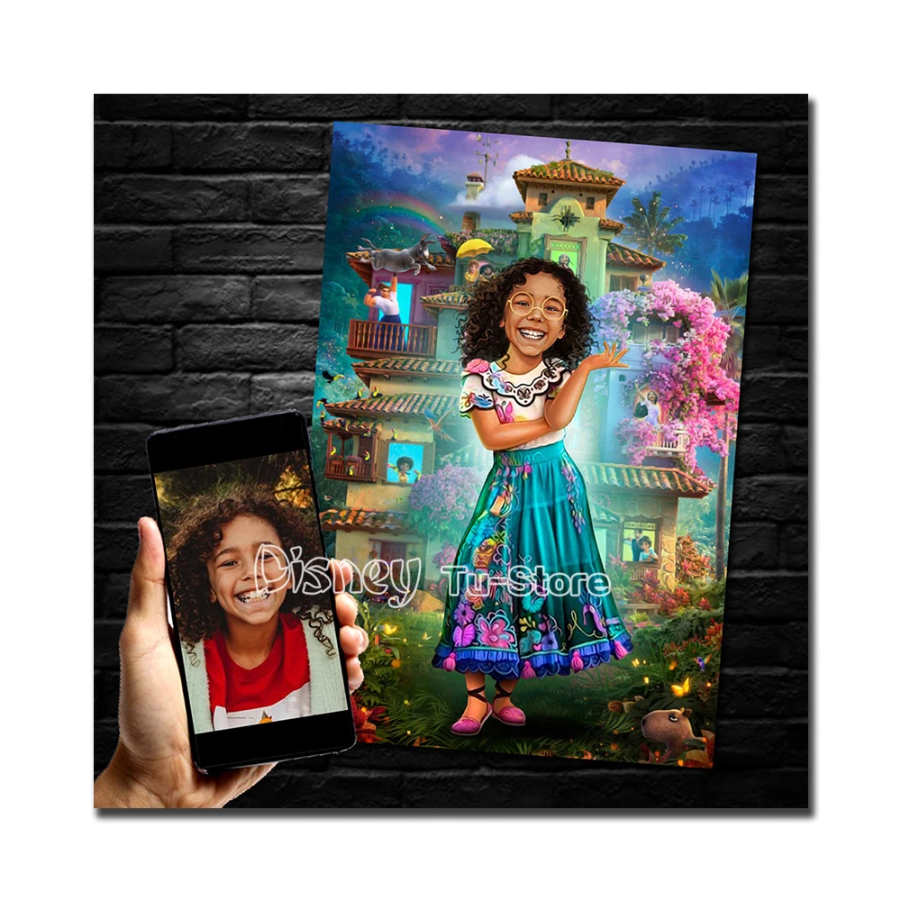 

5D Diy Disney Encanto Mirabel Custom Photo Diamond Painting Fantasy Personalized Animated Mosaic Cross Stitch Set Home Decor