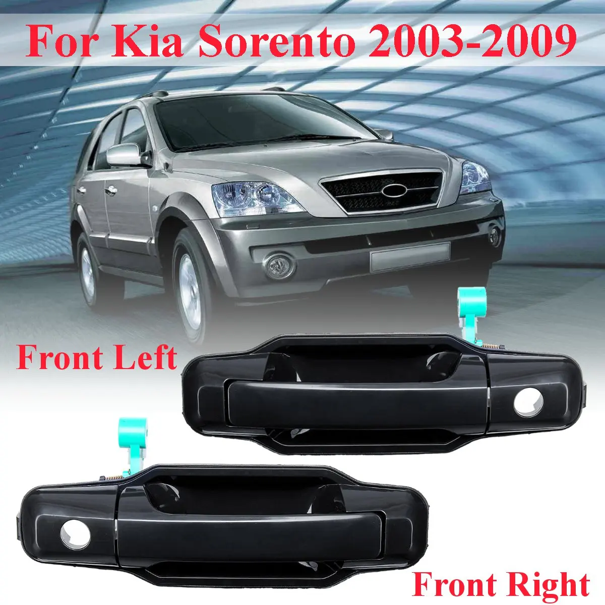 

LHD Black Car Stylings Front Rear Right Left Exterior Door Handle For Kia Sorento 2003 2004 2005 2006 2007 2008 2009 82650-3E010