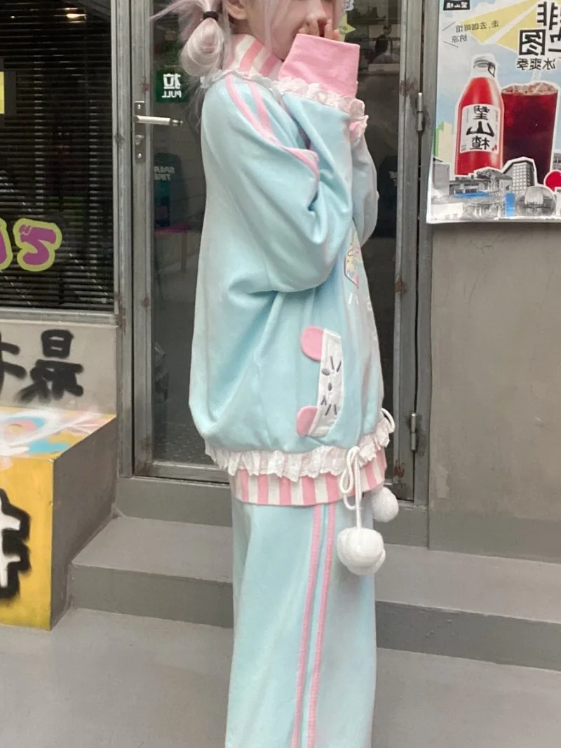 Японский костюм Харадзюку Y2k комплект из двух предметов уличная одежда