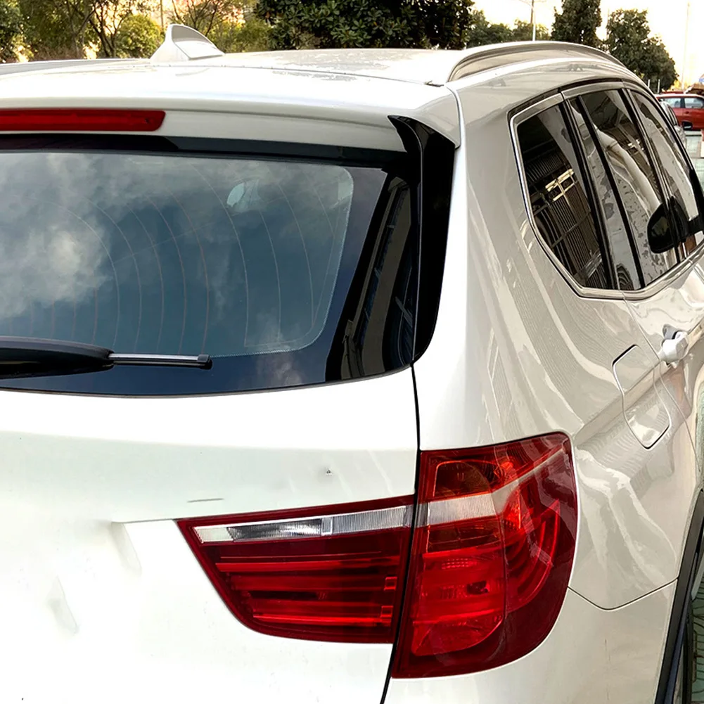 

Side Wing Cover Side Spoiler 2pcs ABS Plastic Accessories Black Glass Spoiler Pair Parts Rear Replacement Trim