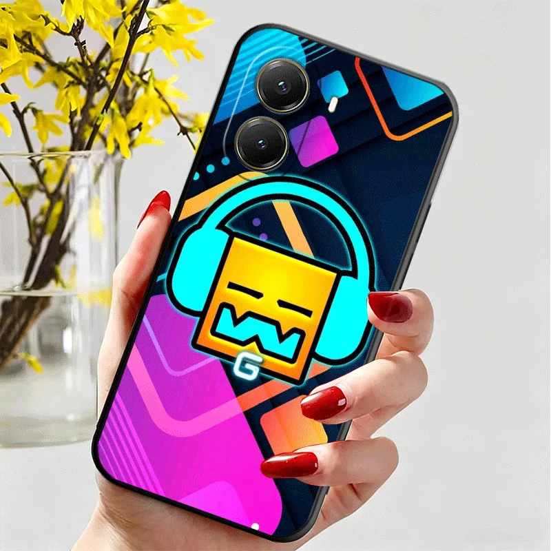 Фото Мягкий силиконовый чехол для телефона Xiaomi Poco M8 F8 X8 Pro Max Geometry Dash Game Shell X7 F7 M7 X6 X5 Redmi 15C 15A X4 X3 M6 M5S №3