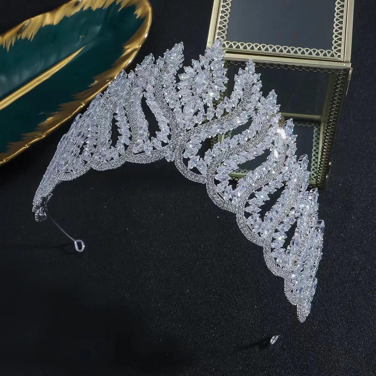 Свадебные короны NiuShuya с фианитами в средневосточном стиле свадебные головные