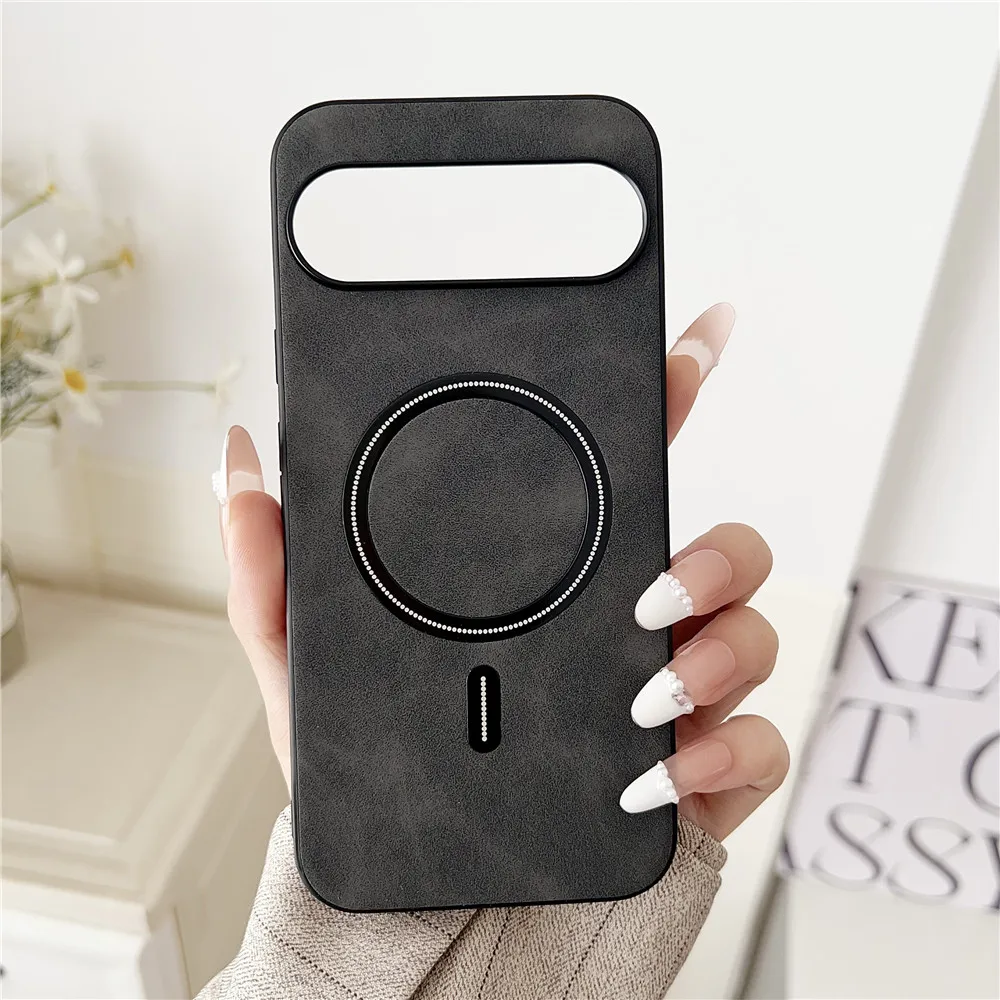 Кожаный чехол с беспроводной зарядкой для Google Pixel 9 8A 7A 8 7 Pro XL матовый магнитный