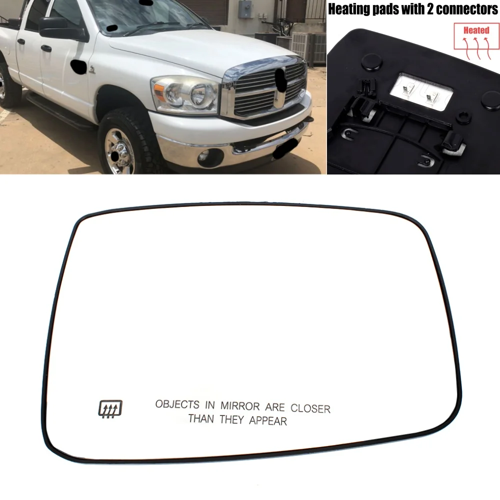 Правое боковое стекло заднего вида с подогревом для Dodge Ram 2009 2010 2011 2012 2013 2014 2015 2016