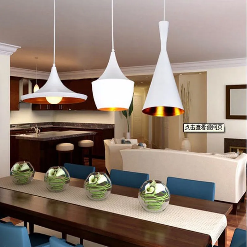 

Modern Black White Simple Aluminium Novelty Pendant Lamp