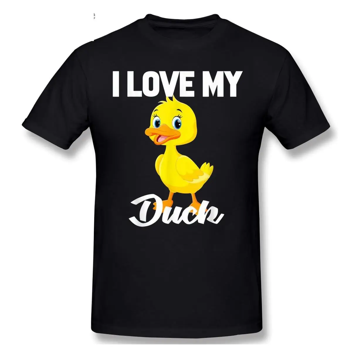 

I Love My Duck Lovely Duck Black T-Shirt Sportswear Short Sleeve Casual T-shirt Men Fashion O-neck 100% Cotton TShirts Tee Top