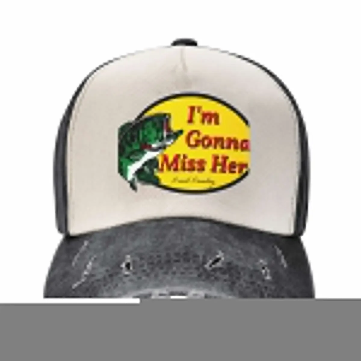 Бейсбольная кепка с логотипом I'm Gonna Miss Her Bass конская шляпа пушистая черная для