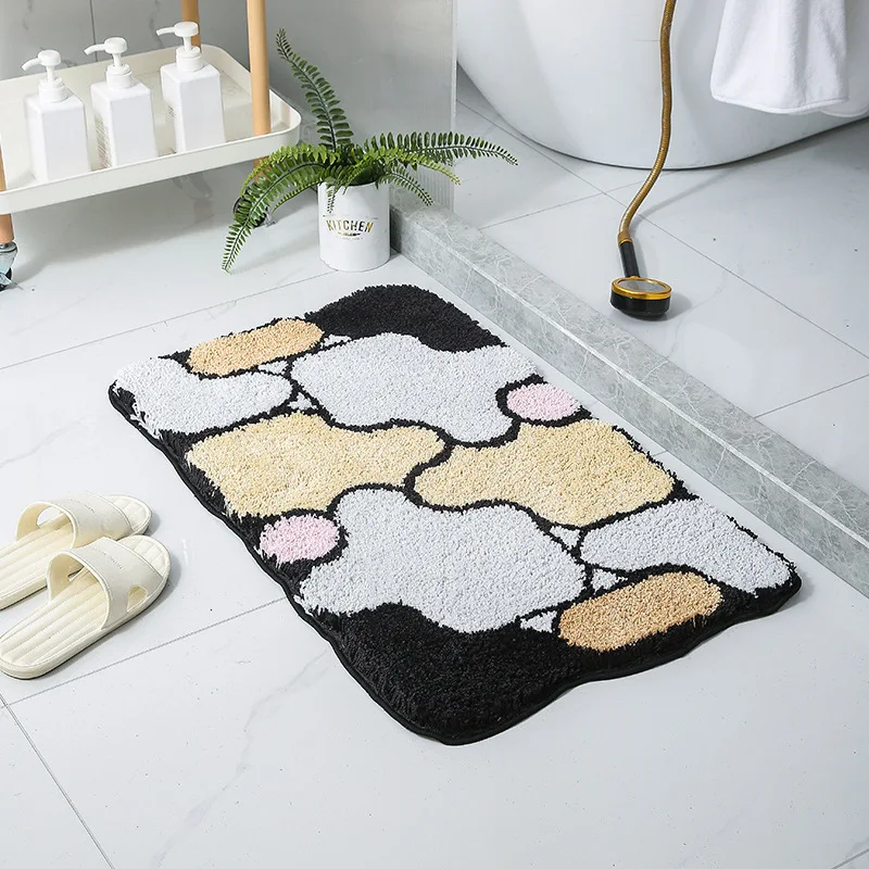 Креативный впитывающий нескользящий коврик для ванной из имитации кашемира VIKAMA
