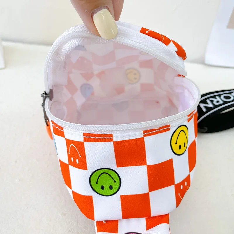 Fashion Children Cross Body Bag Cute Trend Shoulder Bag Zipper Wasit Bag Cartoon Print Children's Chest Bags Schoolbag