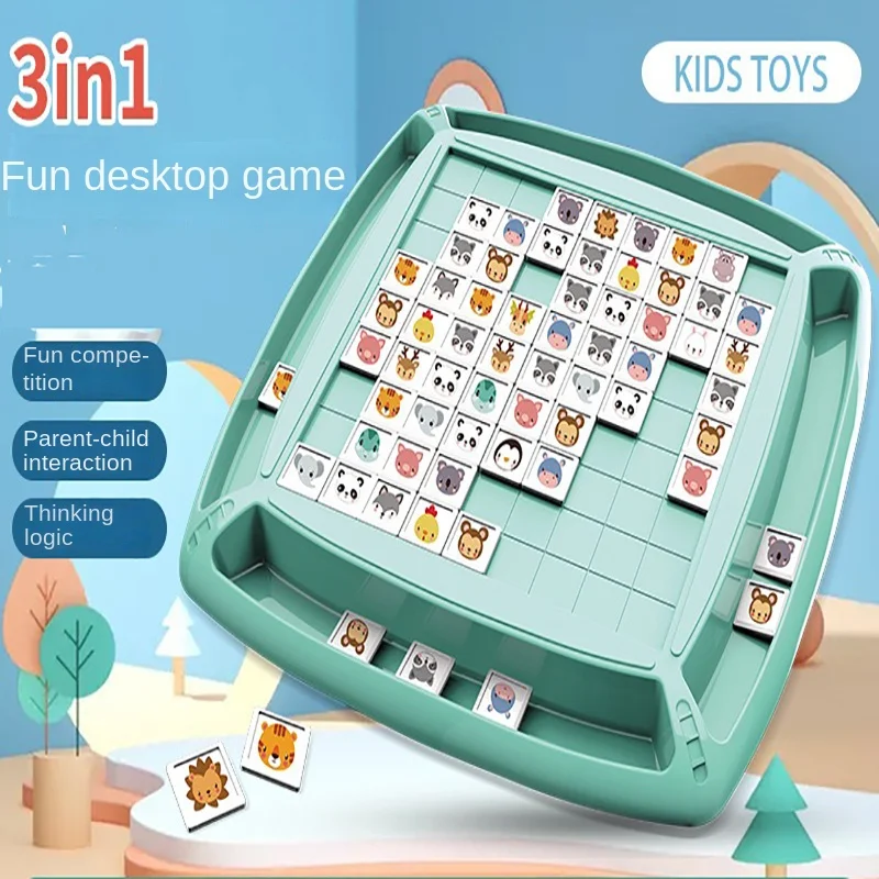 Шахматная Игра Монтессори С Изображением Животных Для Детей Интерактивная