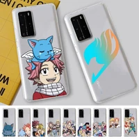 lvtlv anime fairy tail phone case for huawei p 20 30 40 pro lite psmart2019 honor 8 10 20 y5 6 2019 nova3e