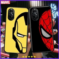 marvel spider man iron man clear phone case for huawei honor 20 10 9 8a 7 5t x pro lite 5g black etui coque hoesjes comic fash