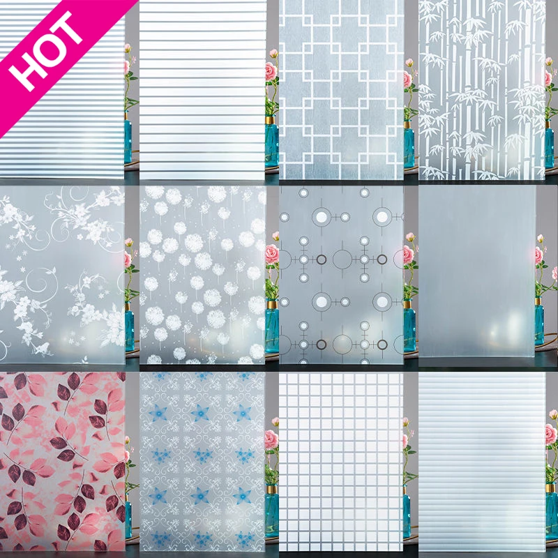 

Наклейки на окна, матовые прозрачные непрозрачные наклейки для туалета, ванной, туалета, с защитой от вскрытия растений, полосатая пленка на...