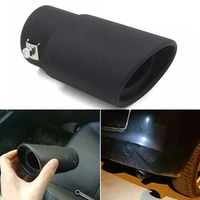 car modification exhaust pipe tip tail muffler cover stainless steel exhaust pipe header part black replacement accessories