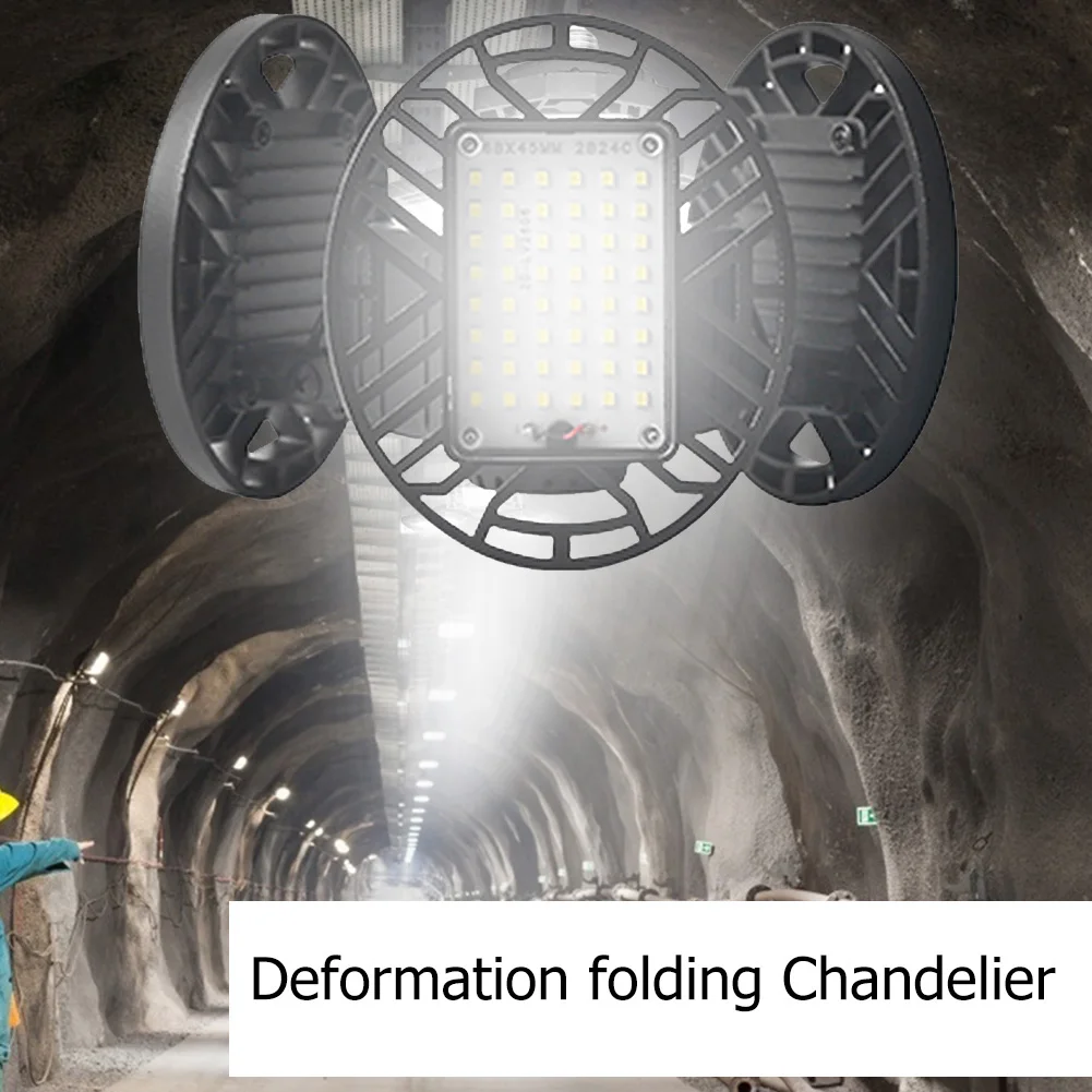 

Складная Лампа E27 80 Вт деформируемая E26 E27 144 светодиодсветодиодный лампа для гаража светодиодный ные лампы для гаража для склада фабрики тре...