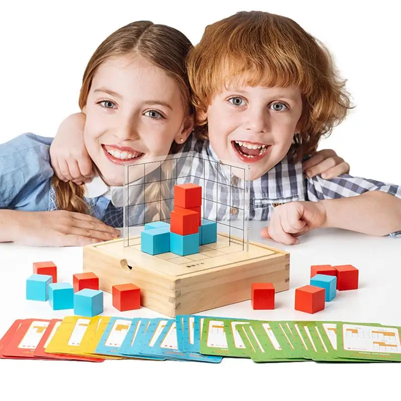 

Math Tools Three View Box Brain Game Train Logical Thinking Develop Spatial Recognition With Wood Toys For School Supplies