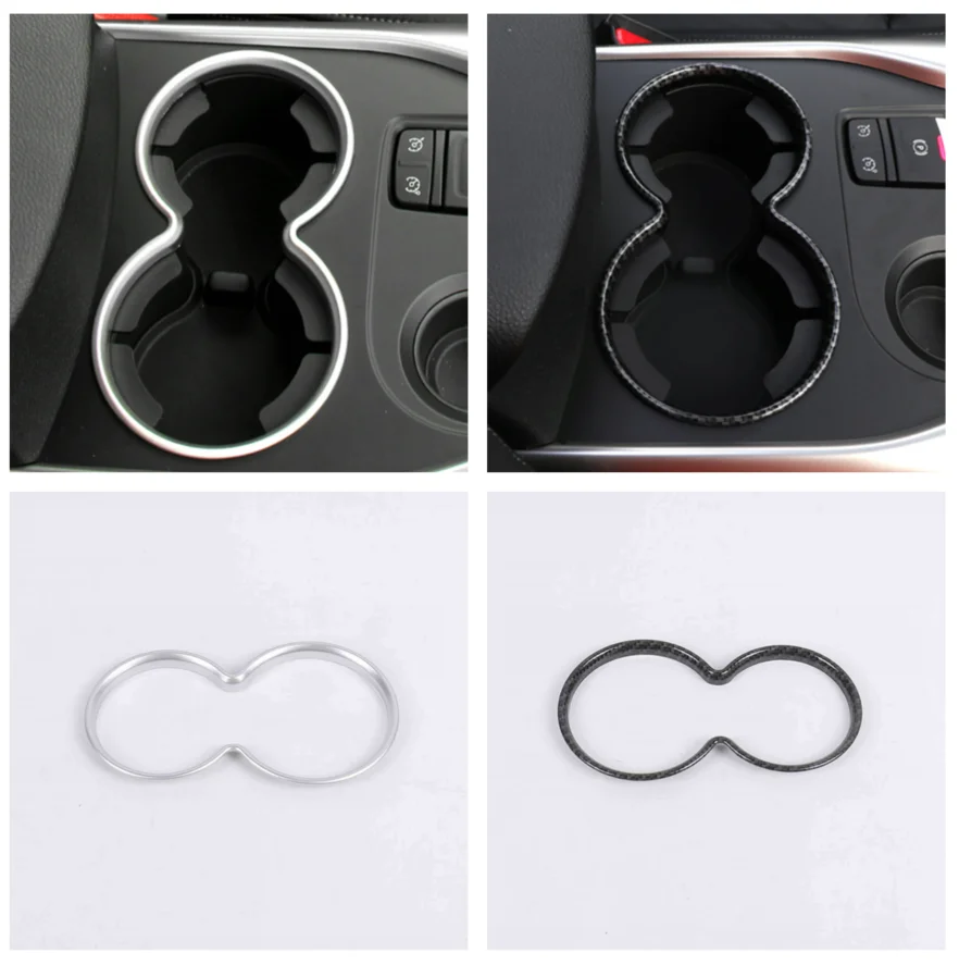 

For Renault Kadjar 2016 - 2019 Carbon Fiber Accessories Water Cup Holder Decoration Panel Cover Trim