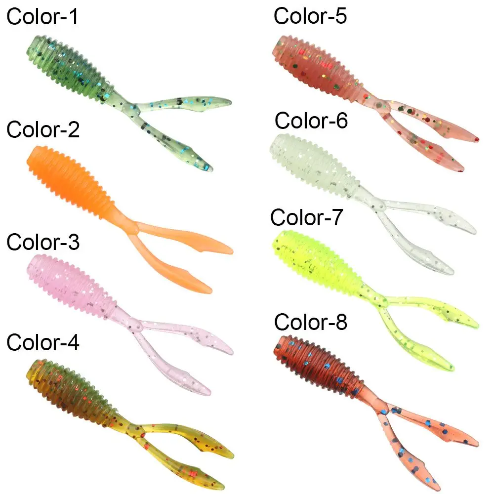 Флуоресцентный воблер 10 шт. 36 мм 0 3 г приманка в виде червя с двойным хвостом