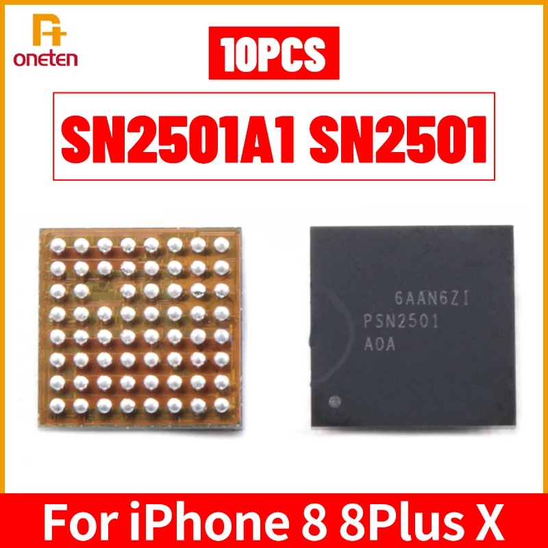 

10pcs/lot Original SN2501A1 SN2501 U3300 63pin TIGRIS T1 Charging Charger Chip IC Module U2101 For iPhone 8 8Plus X