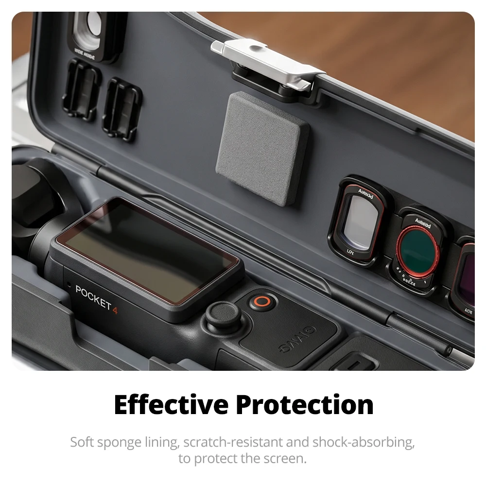 Ударопрочный кейс Ambitful DC03 Pro с отделениями для хранения и переноски для DJI Osmo Pocket 3  Pocket 4 (art.: 3920dc7989124) - 3920dc7989124
