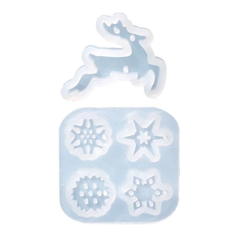 

Silicone Moulds Jewellery Casting Supplies Snowflake Deer Earring Pendant Molds N0HE