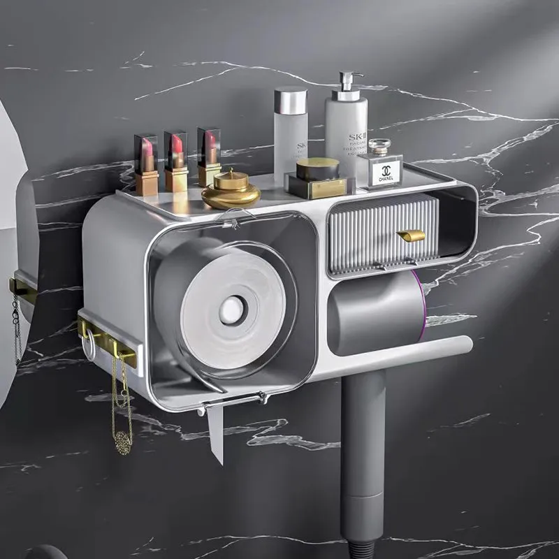 

Ящик для хранения полотенец в туалете многофункциональный настенный подвесной водонепроницаемый ящик для салфеток для лица стойка для хранения