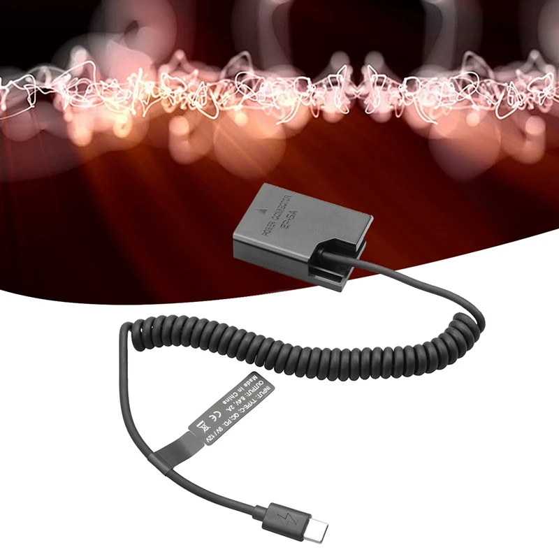 Соединитель аккумулятора EL14 с пружинным кабелем типа C для Nikon D3100 D3500 D5100 D5200 D5300 D5600