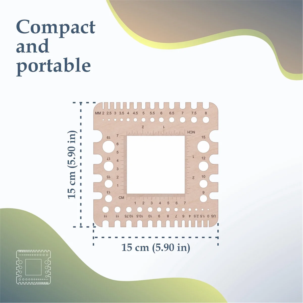 Измеритель вязальных спиц измеритель вязания линейка для крючки и